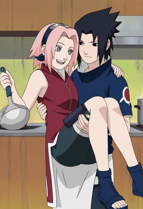 masterpiece, best quality, very detailed, , masterpiece, best quality, eyelashes, (Beautiful Eyes), cowboy shot,, Official anime Illustration, Official artwork, screencap,,Scarsdale, ,Sakura haruno, 1girl,solo, short hair, pink hair, green eyes,"Red sleeve...