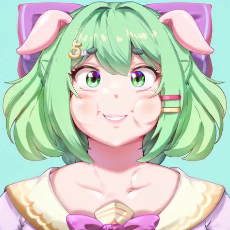 Masterpiece, best quality, high resolution, headshot, close-up, portrait, 1girl, best quality, ultra-detailed, (masterpiece, best quality:1.3), 1female, adult, anime, mature female, smile, age 30-40, curvy, milf, mother, `pig`, `high school pig girl`, solo...