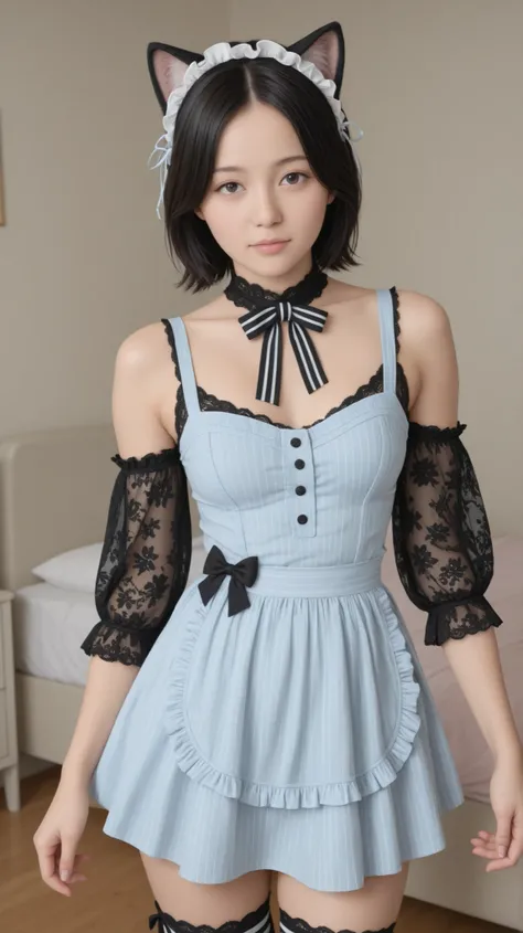 (8k, raw photos, top quality, masterpiece:1.2), Highly detailed RAW color photos, professional photo, (realistic, photo realistic:1.37), (top quality:1.2), Cinematic Light, (Very detailed face:1.2), (masterpiece:1.5), 1girl, solo, upper body, waist, black ...