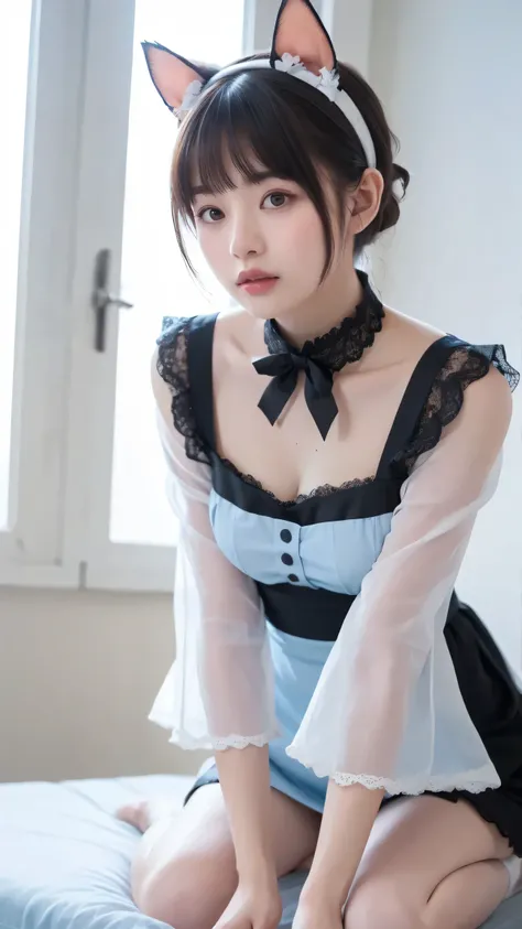 (8k, raw photos, top quality, masterpiece:1.2), Highly detailed RAW color photos, professional photo, (realistic, photo realistic:1.37), (top quality:1.2), Cinematic Light, (Very detailed face:1.2), (masterpiece:1.5), 1girl, solo, upper body, waist, black ...