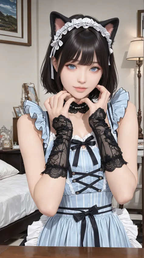 (8k, raw photos, top quality, masterpiece:1.2), Highly detailed RAW color photos, professional photo, (realistic, photo realistic:1.37), (top quality:1.2), Cinematic Light, (Very detailed face:1.2), (masterpiece:1.5), 1girl, solo, upper body, waist, black ...