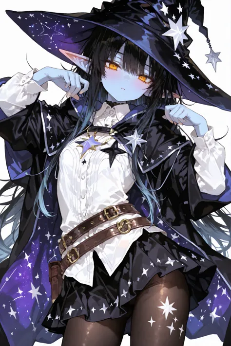 (Unbelievable high resolution , masterpiece , highest quality , highly detailed , Clear image , 8k , CG , high quality anime picture , long range photograpy ), solo , 1 girl , ((10 old)) , high 120 cm , cute,  goblin girl , small girl , long black hair , m...