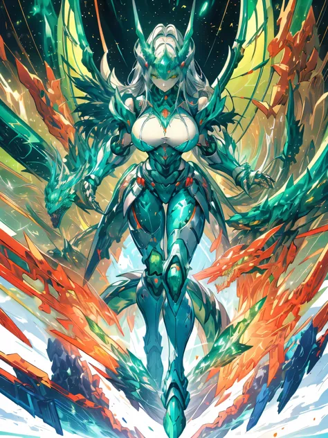 dragoonarmor1,headgear,robot joints,mechanical parts,mecha musume,top quality、anatomically accurate、 masterpiece, super high resolution、 One Girl( Android Girl、mechanical body、very sexy、big breasts、thin waist、nice thighs、Polished Skin 、Stylish Body、 Very...