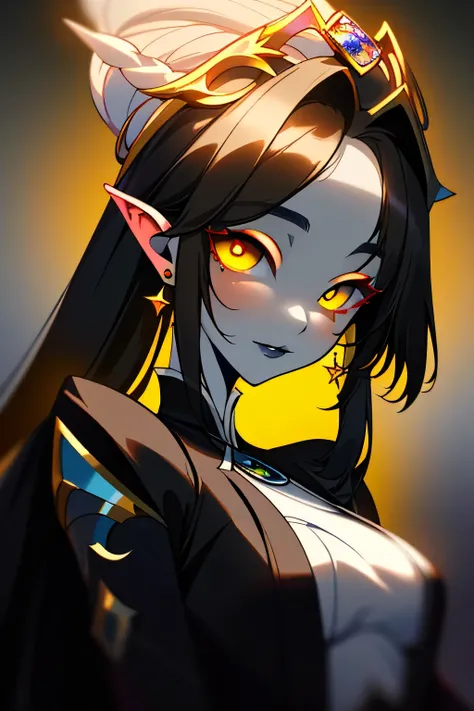Aiyara appears as a young woman with Asian features, with skin as pale as porcelain and an ethereal beauty that radiates mystery. What stands out most in her are her eyes: black sclera and a bright yellow iris, impossible to forget. Although she can change...