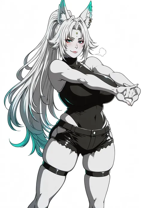 (butcha-u-style:1.4), (akitsuki_karasu-style:1.2), (kunaboto-style:1.2), ((anatomical correct)), (lineart:1.4), ((monochrome, greyscale, manga-style, spot colors)), perfect body, perfect eyes, perfect fingers, gasping, heavy breathing, gasping profusely, (...