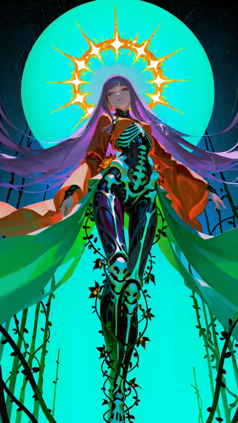 A surrealist, low-angle cinematic view (low angle shot). In an ethereal garden, heavenly space with a soft, glowing sky-blue background, the scene is illuminated by a single radiant beam of light from above, lifting and gently suspending a challenging youn...