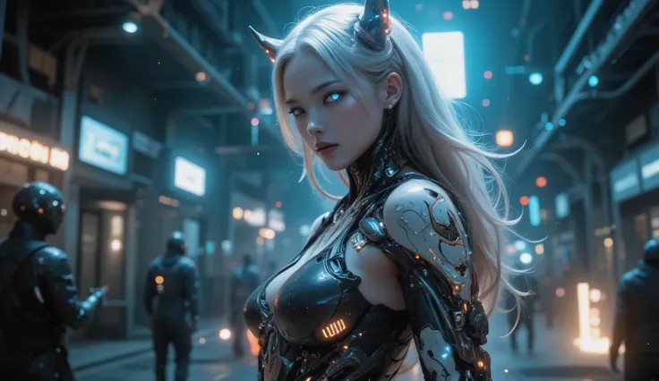 ( perfect integrated fusion 、 seamless nesting 、The myth of precise connections Cyber Woman Centaur Half Human Half Horse Half Man Half Horse:1.6),panoramic, masterful composition , clean picture , bright color ,HDR, Ultra HD quality ,(super wide angle,...