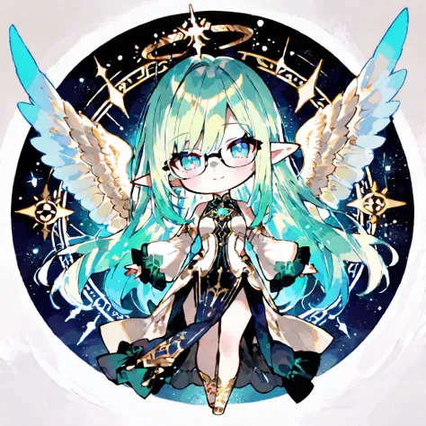 masterpiece, best quality, super-deformed (SD), mini character style, chibi chibi, style of Kei Mochizuki, style of Kei Mochizuki /k.s†
A cute chibi fantasy character of a young woman with glowing emerald-green hair that flows softly around her. She has l...