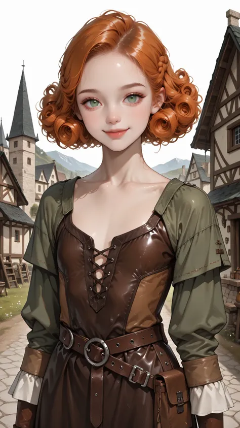 masterpiece, best quality, vibrant, very aesthetic, high contrast, (semi-realistic), photo, photo portrait, newest, koreanai, best_quality, finely_detailed_eyes_and_detailed_face, (1 girl), solo, halfling, short_hair, Curly_hair,no bangs, forehead exposed,...