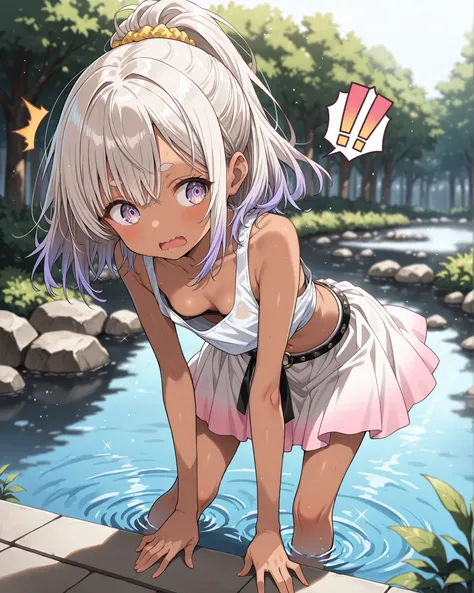 ((Masterpiece)), ((best quality, amazing quality)), ((very aesthetic, absurdres, newest, detailed background)), ((detailed background, negative space, blurry background, depth of field)), (wide shot), (cinematic lighting), ((1girl)), (cute young girl), ((b...