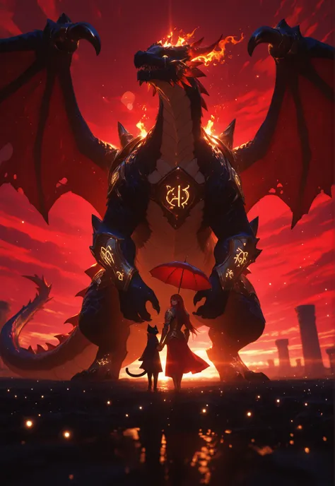 A phantom dragon wings appear behind her.moment of looking back、On the verge of holding hands、side face holding back tears , Soft cinematic lighting, Super Detailed, Concept Art Style" 、poetic summer landscape、Huge Butts and Dragon Tails、 Dragon Race Women...