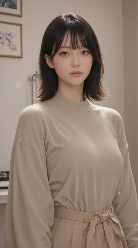 (8k, raw photos, top quality, masterpiece:1.2), Highly detailed RAW color photos, professional photo, (realistic, photo realistic:1.37), (top quality:1.2), Cinematic Light, (Very detailed face:1.2), (masterpiece:1.5), 1girl, solo, upper body, waist, black ...