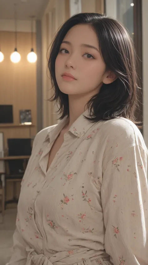 (8k, raw photos, top quality, masterpiece:1.2), Highly detailed RAW color photos, professional photo, (realistic, photo realistic:1.37), (top quality:1.2), Cinematic Light, (Very detailed face:1.2), (masterpiece:1.5), 1girl, solo, upper body, waist, black ...