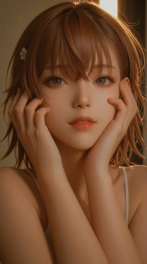 masterpiece, top quality, super high resolution, visibleなフォトグラフィー, visibleな肌のテクスチャ, subtle skin detail, Soft Lighting, misaka mikoto, Natural Skin, visible, Professionalな写真, 8k, super high resolution, very high res, aesthetic, very aesthetic, gorgeous, An ...