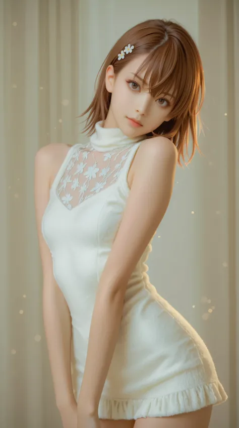 masterpiece, top quality, super high resolution, visibleなフォトグラフィー, visibleな肌のテクスチャ, subtle skin detail, Soft Lighting, misaka mikoto, Natural Skin, visible, Professionalな写真, 8k, super high resolution, very high res, aesthetic, very aesthetic, gorgeous, An ...