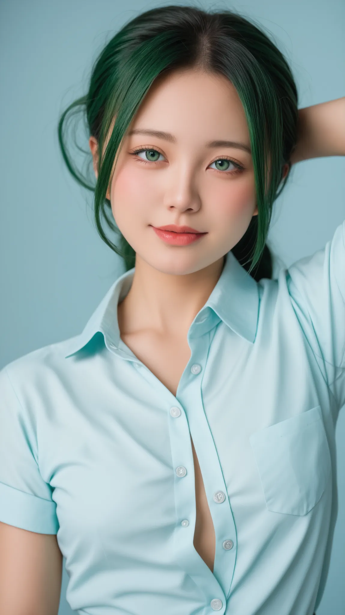 green hair