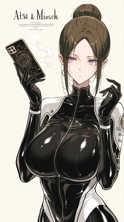 dark_art_style,chinatsu 18, brown hair, parted bangs, hairbun, purple eyes, huge breasts,,artist:kazutake_hazano, artist:danimaru,[artist:ask_(askzy)], artist:wanke, artist:wlop, artist:fujiyama, artisit:yuyu_(yuyuworks)，artist:hiten_(hitenkei),atrisit:dis...