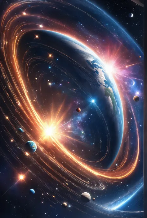 深いSpaceの中で、the moment the star's species begin to shine,そのLightは周りの暗闇を切り裂き、新しいlifeの可能性を示す,around that star、unknownのplanetが回り、そこにはまだ見ぬlifeの種が眠っている,Mystery的な世界高品質,8K,Ultra Fine Depiction,photographic realism,high dynamic range,Studio Lighting,Ultimate Detail...