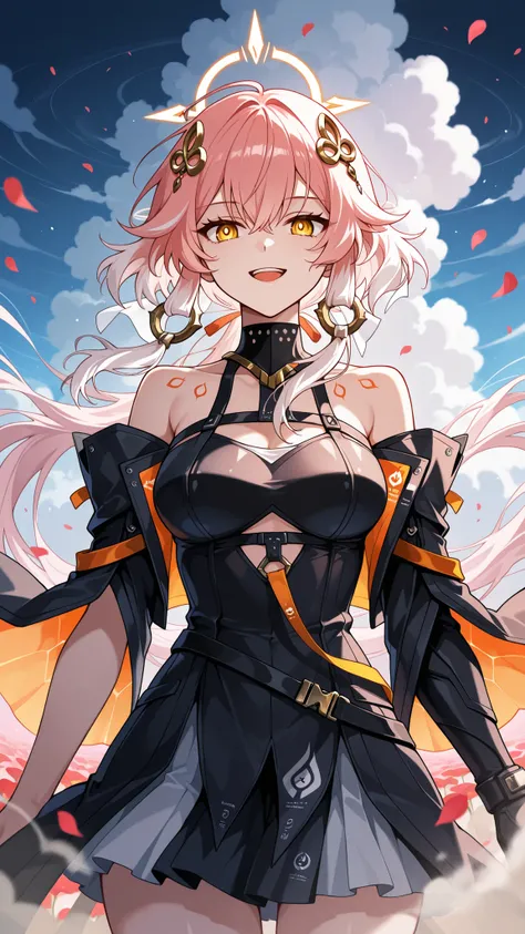 BREAK (masterpiece:1.2), best quality, high resolution, unity 8k wallpaper, (illustration:0.8), Dark poppy field under swirling storm clouds,  
wind violently shaking the flowers,
dust and petals in the air,  
ominous tension, anime cinematic style,  
by C...