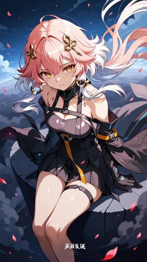 BREAK (masterpiece:1.2), best quality, high resolution, unity 8k wallpaper, (illustration:0.8), Dark poppy field under swirling storm clouds,  
wind violently shaking the flowers,
dust and petals in the air,  
ominous tension, anime cinematic style,  
by C...