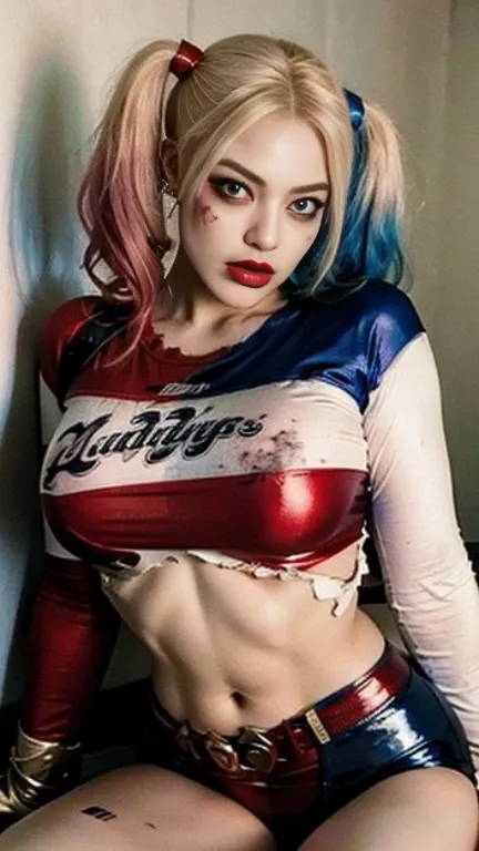 Harley Quinn in a snug Superman suit version 2、sexy women、