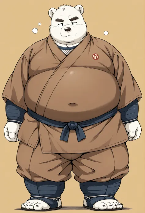 (cute, Fat, Obese, Anthro, male, polar bear  ), full body, standing,High Resolution Texture, very well detailed, Intricate Details, 最High Qualityを提供する, masterpiece, 白い毛皮のくま 2 人のmaleの子）masterpiece, 最High Quality,  High Quality, male, like fur,  Bear,, brown...