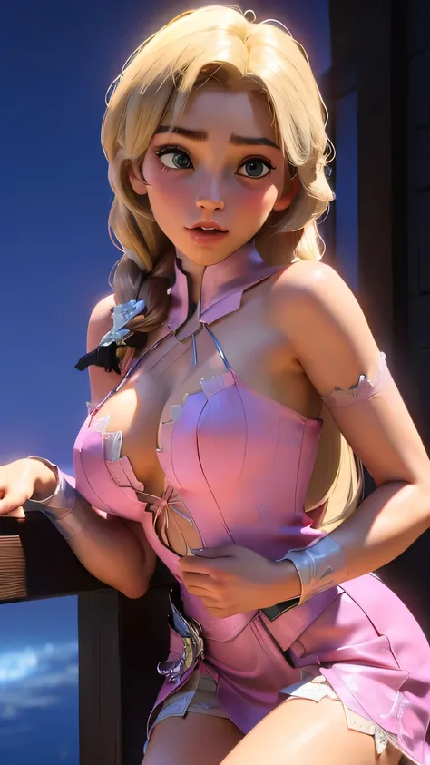 Young Elsa is very hot. busty. cutout. production.. 💗 💕 💮.  3d 