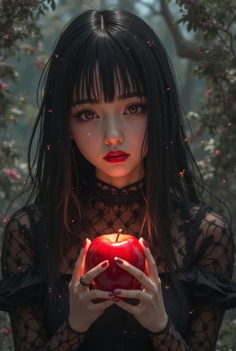((RAW photos),Absurd ,(Absurd 分辨率)),masterpiece,Best quality,(extremely detailed 8k unity CG wallpaper),(Most Best Illustration),(BEST SHADOW),Realistic lighting,Beautiful and detailed brilliance,((21yo)),girl,longblackhair,Black Queen,accessories for girl...