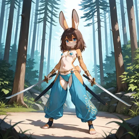 (masterpiece, best quality, amazing quality, very aesthetic, high resolution, ultra-detailed, absurdres, newest, scenery, 1girl, solo, rabbit ears, brown ears, rabbit tail, brown tail, brown hair, medium hair, hair between eyes, beautiful face, blue eyes, ...