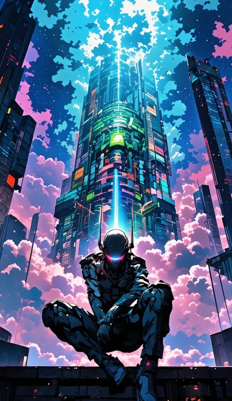 Otherworldly space、Close to space、 City in the Clouds 、Lost City Pictures、picturesque background、city floating city emerging from clouds、Digital image 、near future、high resolution background glowing city buildings、A dreamy city above the clouds、非常に詳細なDigit...