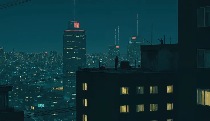 in the style of simon-stalenhag,Illustration,Drone shot. Wide-angle super telephoto lens. Photorealistic and detailed, inspired by the world of Katsuhiro Otomo's "AKIRA." Shot in a cinematic style using a wide-angle super telephoto lens. 8K. Realistic imag...