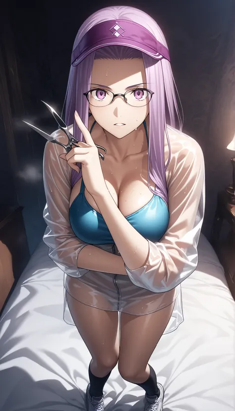 masterpiece,top quality,high resolution,16 kg,,Wallpaper,illustration,perfect face,cowboy shot,beautifully detailed eyes holding scissors,very elaborate face, Perfect lighting,very detailed CG,perfect hands,Complete Anatomy,Perfect Body,perfect hands,perfe...