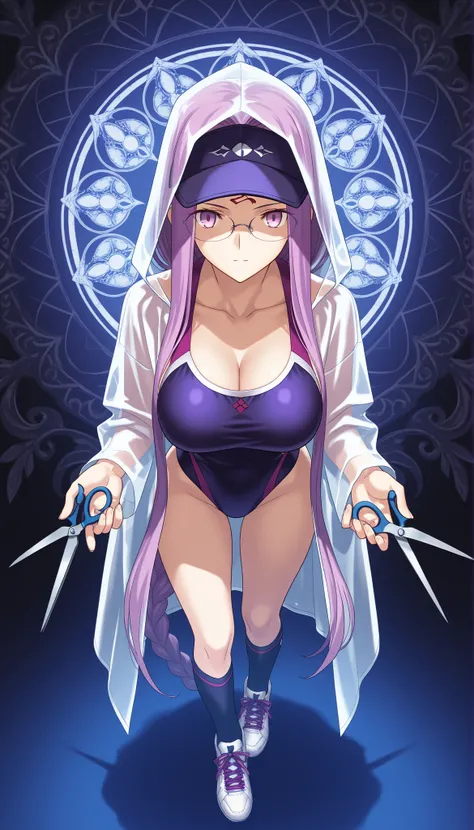 masterpiece,top quality,high resolution,Wallpaper,illustration,perfect face,cowboy shot,beautifully detailed eyes holding scissors,very elaborate face, Perfect lighting,very detailed CG,Complete Anatomy,Perfect Body,perfect hands, 1 female,Full Body, Long ...