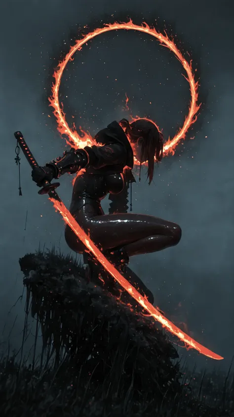 (masterpiece, best quality:1.2), amazing quality, very aesthetic, 32k, absurdres, extremely beautiful, newest, scenery, extra details, (sharp detailed:1.2), sharp focus, absurdres, official art, detailed anatomy, correct anatomy,glowing blade, glowing flam...