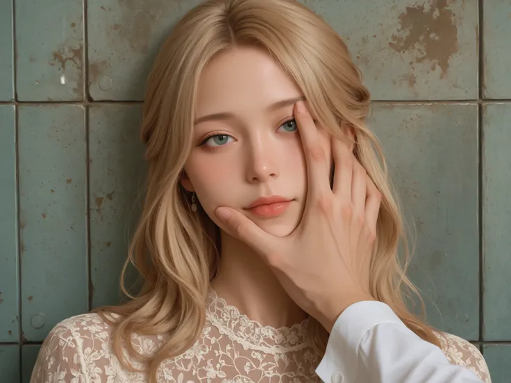 Hand in hand, oil painting style, detailed,