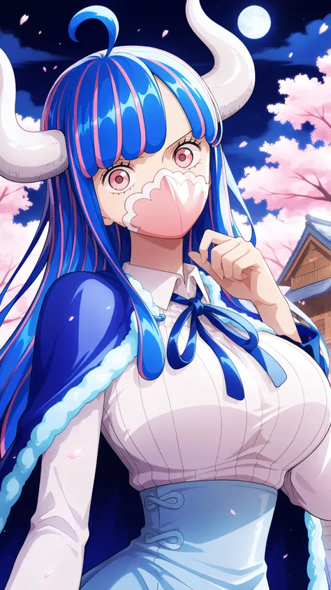 ulti,one piece
High quality , best quality , masterpiece, High Resolution , detailed face( LoRA: ulti),anatomically correct, detailed hair Style( LoRA: ulti),anime Coloring
solo, 1 girl,
long hair, multicolored hair, blue hair, ahoge, white horns, pink e...