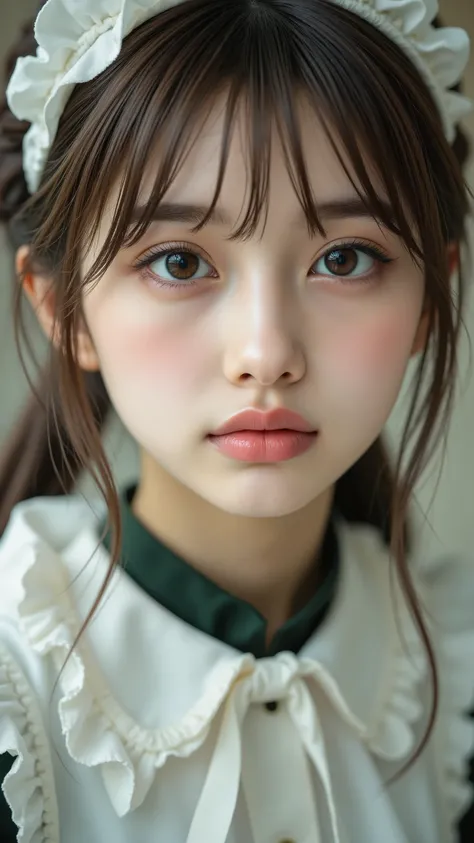 table top, best quality, top quality, masterpiece, Reality, Ultra High Definition, live-action, 非常にdetails, details, high resolution, 8K Wallpaper, perfect dynamic composition, ((close:1.3, from above, View your viewers)), beautiful fine detail , (Wearing ...