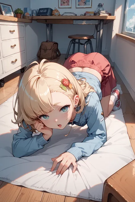 HIGH SCHOOL GIRLS on all fours Fully visible, Things job