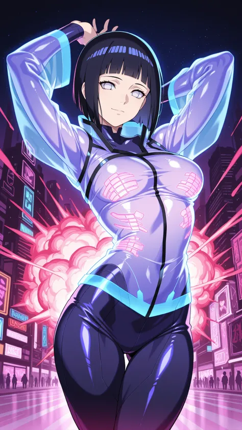 ,BREAK (masterpiece:1.2), best quality, high resolution, unity 8k wallpaper, (illustration:0.8), ultra-detailed cyberpunk city, massive neon explosion in the sky, glass skyscrapers glowing in toxic pinks, greens, purples, neon signs everywhere, streets ref...