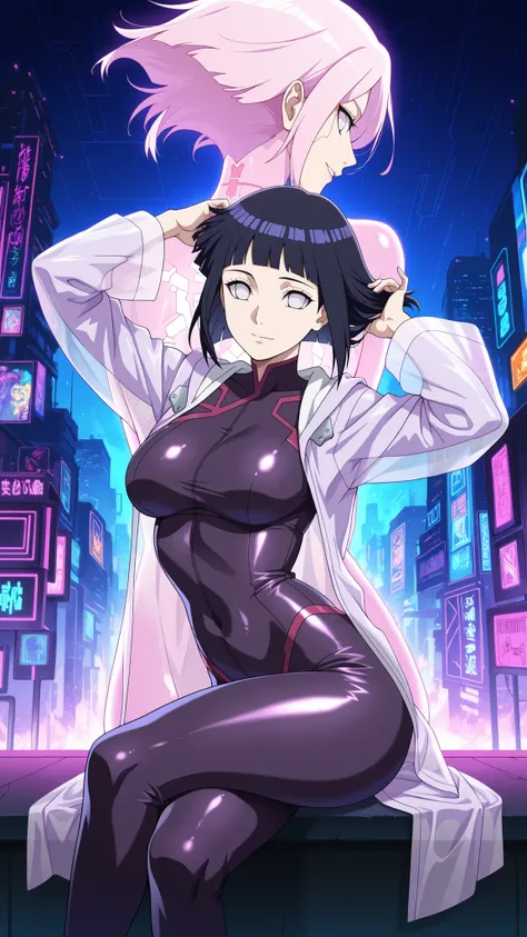 ,BREAK (masterpiece:1.2), best quality, high resolution, unity 8k wallpaper, (illustration:0.8), ultra-detailed cyberpunk city, massive neon explosion in the sky, glass skyscrapers glowing in toxic pinks, greens, purples, neon signs everywhere, streets ref...