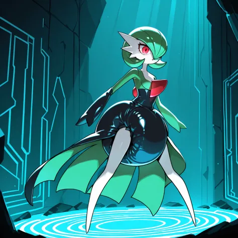 masterpiece, best quality,gardevoir, solo,green gardevoir hair, red gardevoir eyes, 
BREAK, 
pretty lighting, cool lighting, stuck in a bouncer that's floating her through a maze,
BREAK,
Cursed orca diaper suit, 
BREAK,
Standing,
BREAK,
Full body