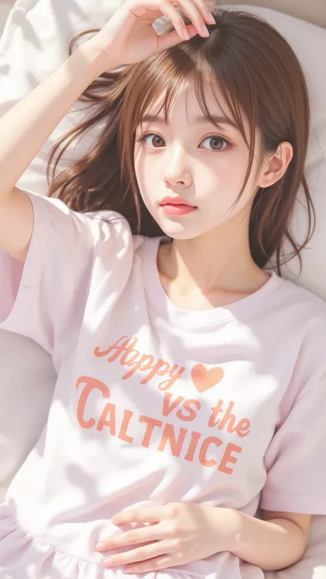 anime girl lying in bed wearing colorful , charming anime girl, cute anime girl, Detailed Digital Animated Art, cute realistic, Soft Animated Illustrations, Gwyds, do, best anime 4K Kona-chan wallpaper, Beautiful Anime Girls, artwork in the style of Gwyds,...