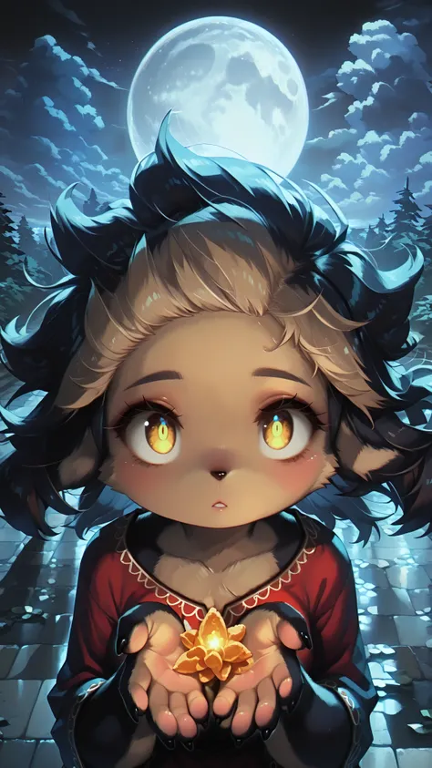 masterpiece, best quality, amazing quality, Anime Screencap. BREAK. 1girl, (furry:1.5), solo, Messy hair, yellow_eyes, colored_extremities, black_nails, collarbone, eyelashes, fingernails, expressionless, parted_lips, looking_at_viewer, open_hands, floatin...