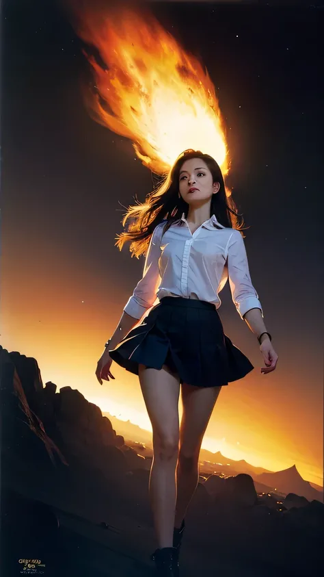 Earle Kulp Bergey, Théophile Steinlen, Georges Lacombe, Katsuhiro Otomo, Mitsuru Hattori, Surrealism, Mystery, Strange, Fantastic, Fantasy, Sci-fi, Fantasy, Japanese Anime, Walking on a Burning Unexplored Map, Gravity Waves in the Dark Void, Miniskirt Beau...