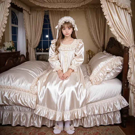 ,realistic photo,highest quality, masterpiece, highest resolution, artwork, super get used to it, many become familiar with, become familiar with, get used to it,change,,little girl, before bedtime,((ten years old,little girl, european girl:2.0)),,((blond...