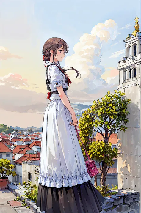 (Highest Quality:2.0), (profile:1.5), (Red Face:1.3), (realistic:1.5), 1 , Precision small handle, embarrassed expression, smile, Traveling Girl , HER BIG PINK TRAVEL BAG , andてもいい,innocent face, Young face, clear eyes, Shining Eyes, beautiful skin, ((s...