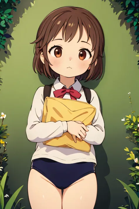 (masterpiece, highest quality), 1 girl, beautiful face, beautiful body,  wearing a Black gymnastics bloomers, High leg、white blouse,    cowboy shot、Are standing、full body portrait、alone, complex details, enlarged textures, complex details, finely detailed ...