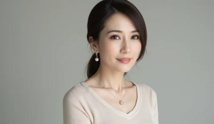 Mature Woman, high resolution, masterpiece, Highest Quality, Highly detailed, (formal:1.4), (realistic:1.2, 超realistic:1.1, realistic:1.37), (sharp focus on thin t-shirts:1.4), Women lining up in front of a motel, Physically Based Rendering, incomparable b...