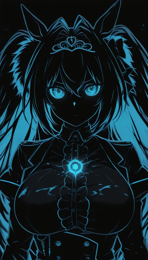 (masterpiece, Highest Quality ), 1girl, Daiwa Scarlet \(Uma Musume\),blatant,big breasts,masterpiece, Highest Quality, Ultra Details, High Gress, 1girl, solo, Mature Women, beautiful and perfect face, detailed eyes,limited palette,Black background,colorful...