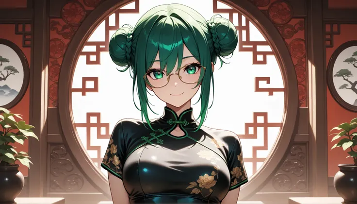 ((solo)), The upper body is visible, hair tacking , 素晴らしいmasterpiece, Top Quality, High Fashion, Extremely ridiculous, HDR, Intricate Details, brightly colored, very cute face, masterpiece, 最High Quality, High Quality, Ultra Details, Very awa, green hair,...